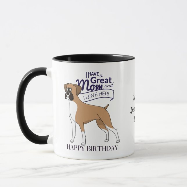 Caneca A MELHOR BOXER DOG MOM personalizada do mundo (Esquerda)
