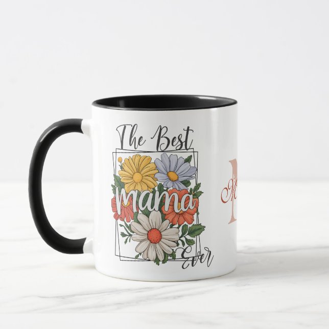 Caneca A Melhor Impressão Floral De Mamãe (Esquerda)
