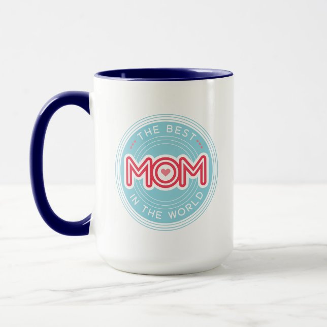 Caneca A Melhor Mãe Cores Personalizadas Legais  (Esquerda)