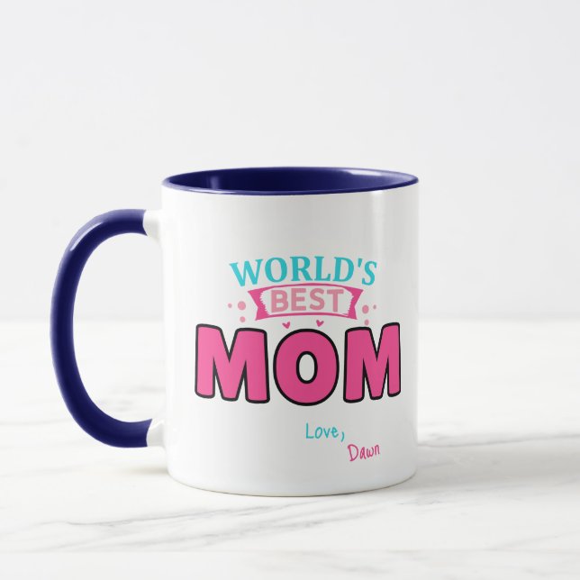 Caneca A Melhor Mãe do Mundo em Café Mug - Presente Perso (Esquerda)