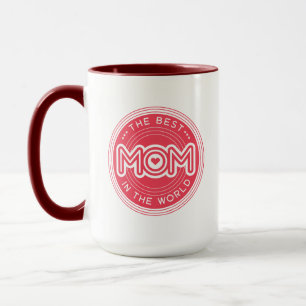 Caneca A Melhor Mãe do Mundo Tipografia Moderna Rosa