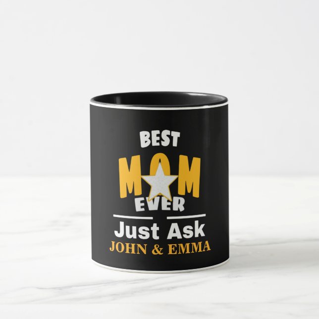Caneca A Melhor Mãe Já Perguntou... Personalizar Mug (Centro)