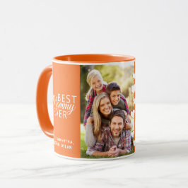 Caneca A Melhor Mamãe De Laranja Personalizada Duas Fotog