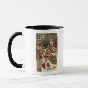 Caneca A Mesa de uma mulher peregrina