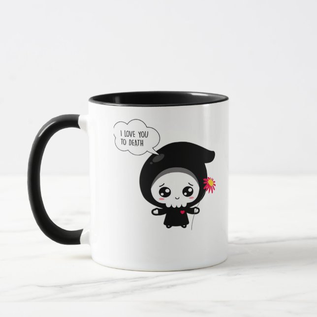 Caneca À Morte - Dia de os namorados Engraçado Clássico (Esquerda)