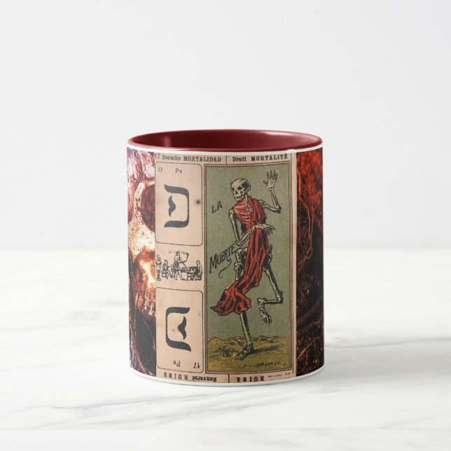 Caneca A Muerte Tarot Card Coffee Mug (Centro)
