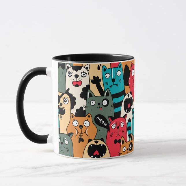 Caneca A multidão de gatos (Esquerda)