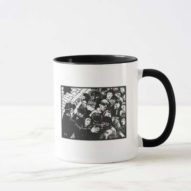 Caneca A multidão de Paris, 1892 (Direita)