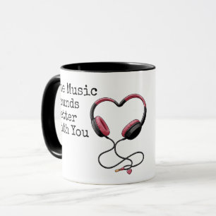 Caneca A música soa melhor com você casal amoroso