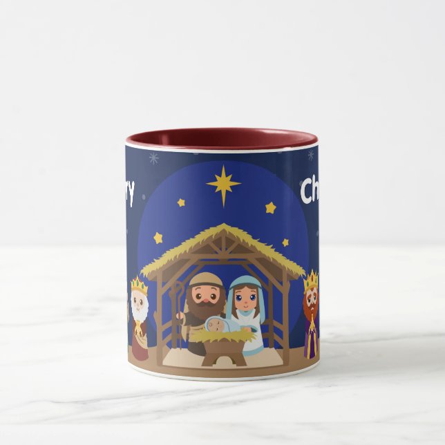 Caneca A Natividade de Jesus, Maria e joseph (Centro)