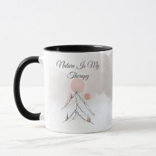 Caneca A Natureza É Minha Terapia Linha de Montanha Min