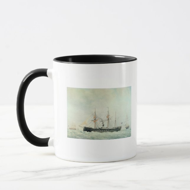 Caneca A navio de guerra francesa, "La Gloire", 1880 (Esquerda)