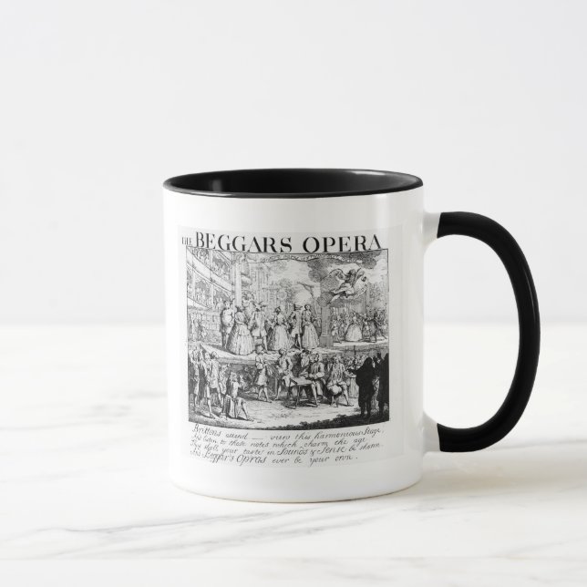 Caneca A ópera Burlesqued, 1728 do mendigo (Direita)
