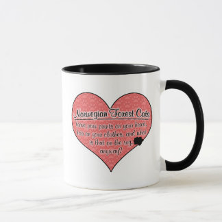 Caneca A pata norueguesa do gato da floresta imprime o