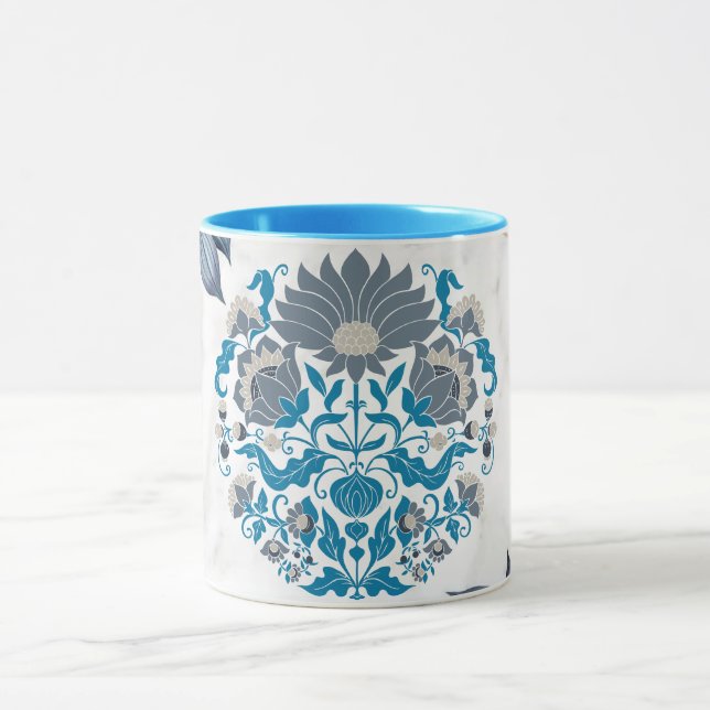Caneca A Paz da Natureza, Teal Mandala - Arte Gráfica (Centro)