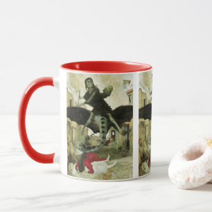 Caneca A peste de Arnold Bocklin, simbolismo venenoso