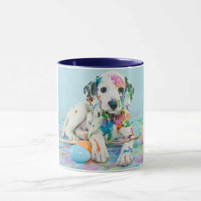 CANECA A PINTA ESPLATOU DALMATIAN DUAS MUGAS TONEADAS. CA (Centro)