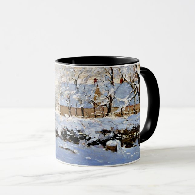 Caneca A pintura de Claude Monet, A Magpie, (Frente Esquerda)