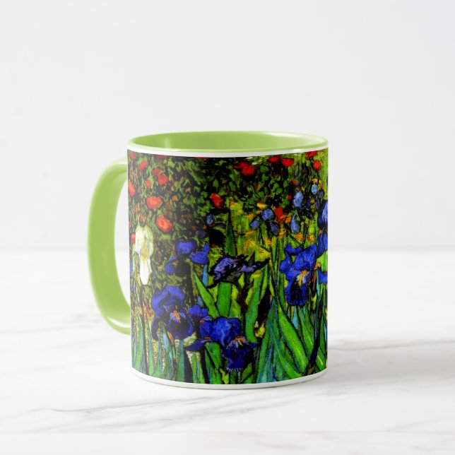 Caneca A pintura de Van Gogh, Irrises (Frente Esquerda)