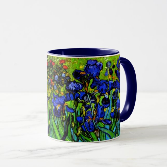 Caneca A pintura de Van Gogh, Irrises (Frente Esquerda)