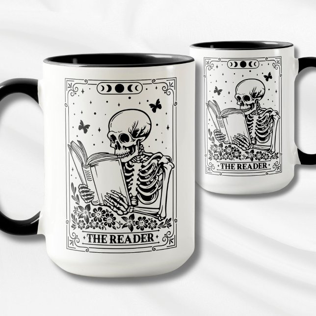 Caneca A Placa de Tarot do Leitor (Criador carregado)