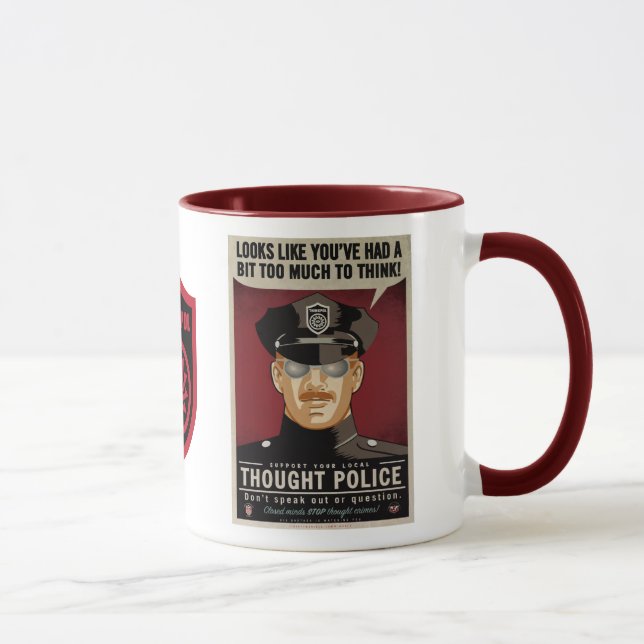 Caneca A polícia do pensamento agride (Direita)
