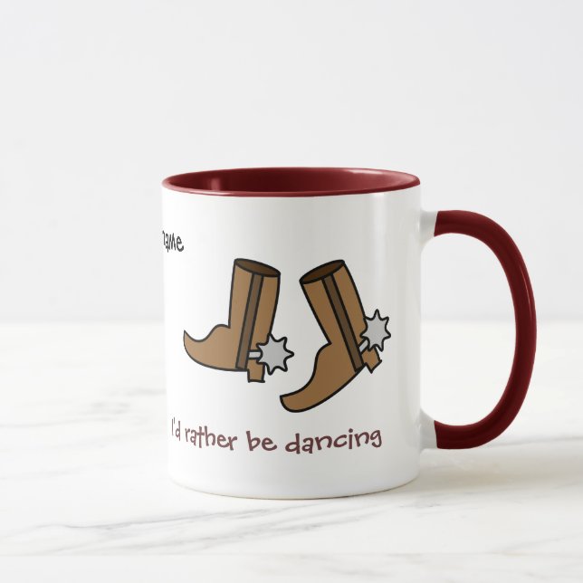 Caneca A preferencialmente das botas de vaqueiro esteja (Direita)