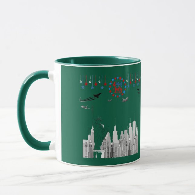 Caneca A quarta floresta brilhante verde (Esquerda)