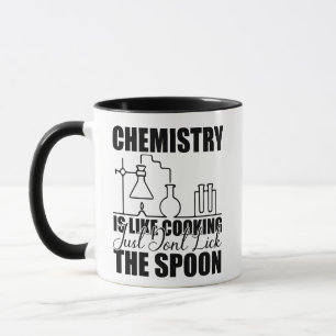 Caneca A Química É Como Cozinhar Ciência Divertida