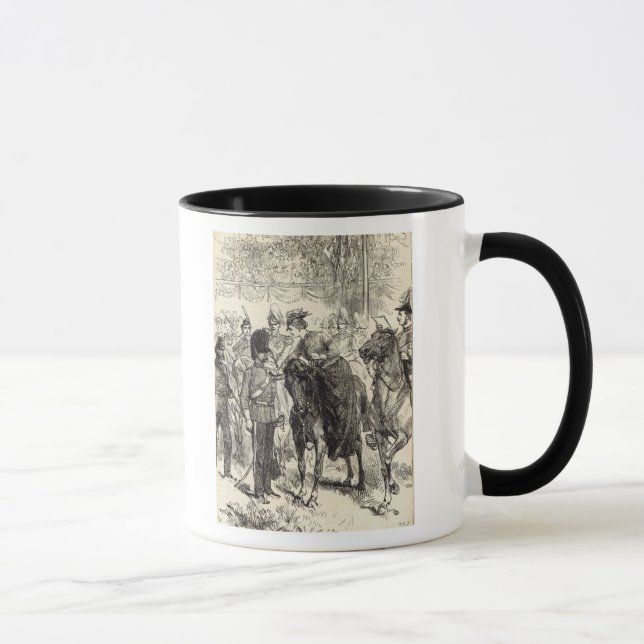 Caneca A rainha que distribui cruzes de Victoria (Direita)