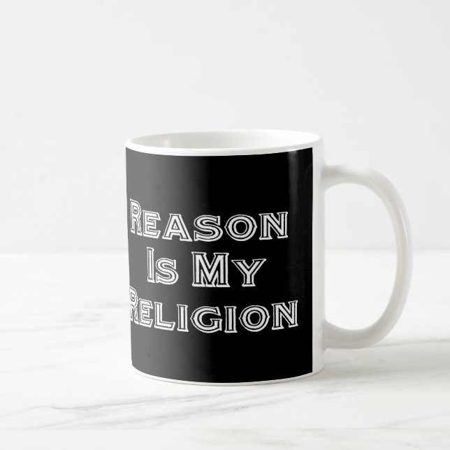 Caneca A razão é minha religião (Direita)