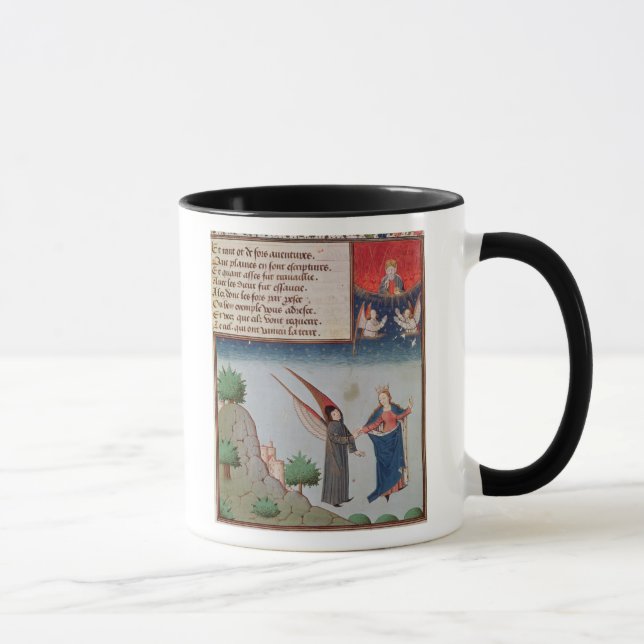 Caneca A senhora Filosofia conduz Boethius em vôo (Direita)