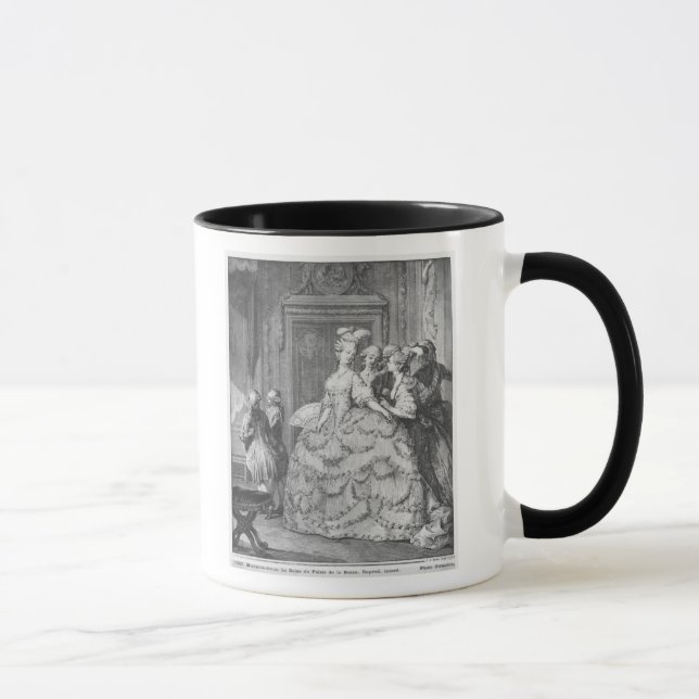 Caneca A senhora no Palais de la Reine (Direita)