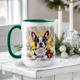 Caneca A Sweet Boston Terrier Christmas