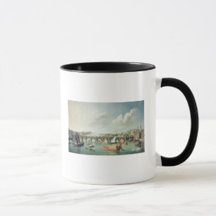 Caneca A Tamisa abaixo da ponte de Westminster