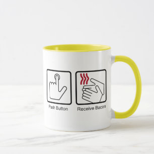 Caneca A tecla, recebe o bacon - distribuidor do bacon