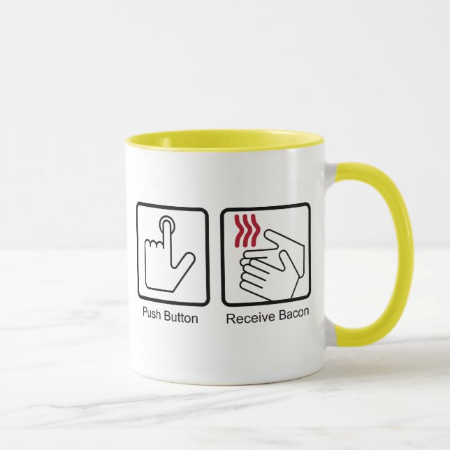Caneca A tecla, recebe o bacon - distribuidor do bacon (Direita)