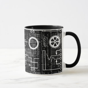 Caneca A tecnologia das engrenagens abundante inspirou a