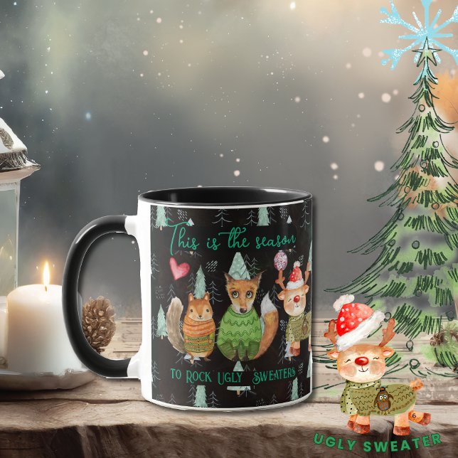 Caneca A temporada para o Rock Ugly Sweater (The Season to Rock Ugly Sweaters Mug)