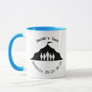 Caneca A Tent Mug de Jacob é azul
