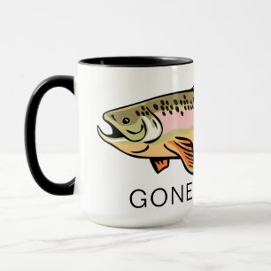 Caneca A Truta De Pesca Foi Capturada