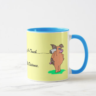Caneca A vaca santamente, "amigos permanece em contacto "