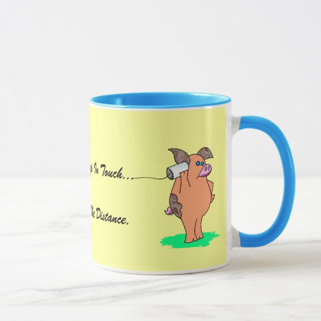 Caneca A vaca santamente, "amigos permanece em contacto " (Direita)