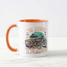 Caneca A Viagem É O Destino: Moto Vintage