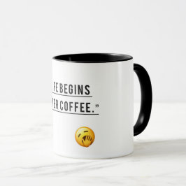 Caneca A Vida Começa Depois Do Café - Coisa Engraçada Caf