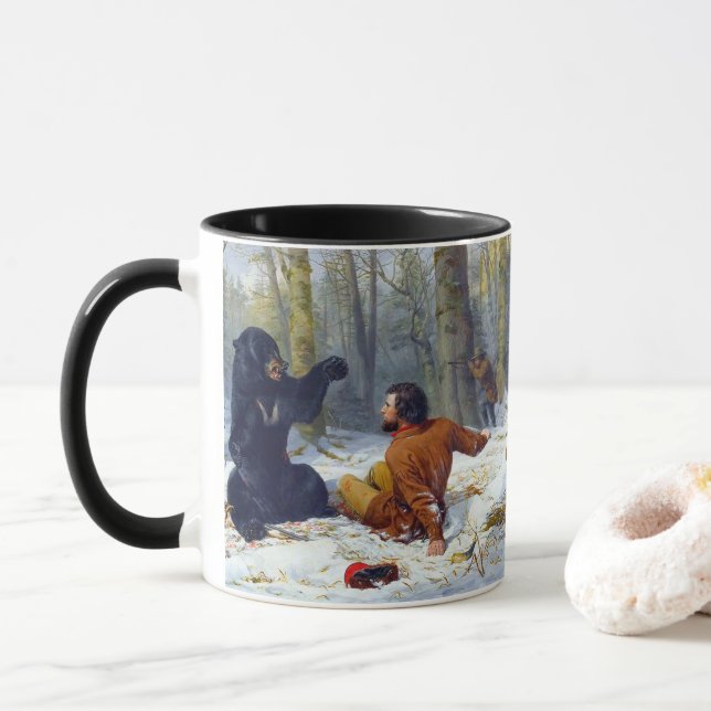 Caneca A Vida de um Caçador  Uma Situação Apertada Arthur (Com Donut)