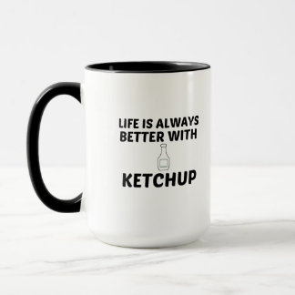 CANECA A VIDA DO KETCHUP É MELHOR