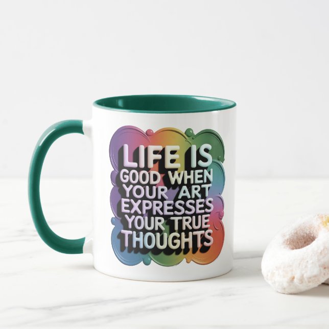 CANECA A VIDA É BOA QUANDO A SÉRIE..... (Com Donut)