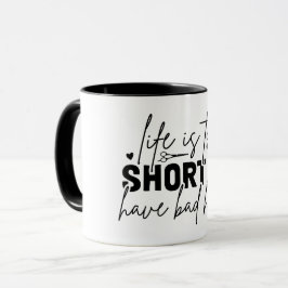 Caneca A vida é curta demais para ter cabelo ruim