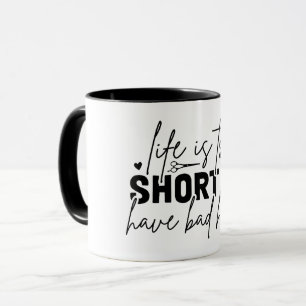 Caneca A vida é curta demais para ter um cabelo ruim